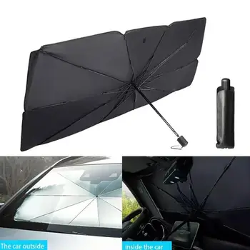 Yeni Yaz araba şemsiyesi Tipi araba güneşliği Şemsiye Araba Ön 2 İsteğe Bağlı araç ön camı Kapak Katlanır araba şemsiyesi
