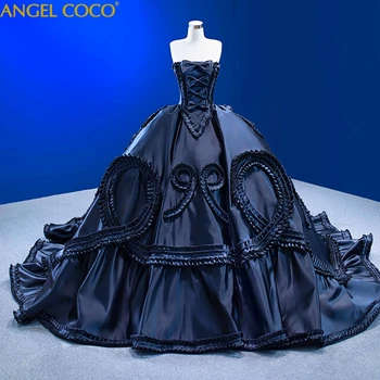 Siyah Balo Gotik düğün elbisesi Uzun Sevgiliye Yay Prenses Custom Made Gelin Parti 2022 Seksi gelin kıyafeti robe de mariée