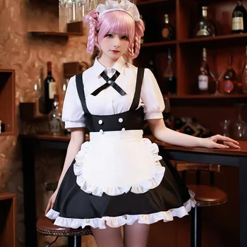 Anime GECENİN çağrısı Nanakusa Nazuna Cosplay Kostüm Yetişkin Unisex Loli Hizmetçi elbise Cadılar Bayramı Takım Elbise