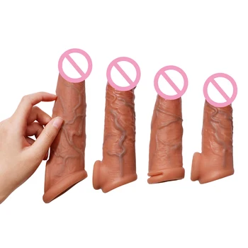Uzatma Kullanımlık Prezervatif Penis Kollu Erkek Büyütme Zaman Gecikmesi Başak Klitoris Masajı Kapak Kristal Şeffaf Prezervatif Yetişkin Seks Oyuncak