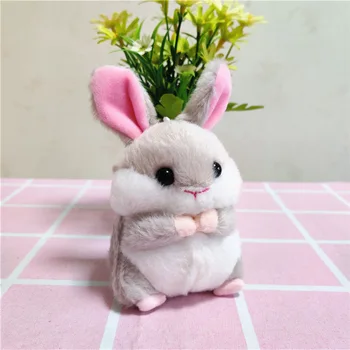 Yeni tutma el gelgit sevimli tavşan bebek peluş oyuncak araba anahtarlık sevimli küçük kolye kız pembe çizimli çanta aksesuarları zarif hediyeler