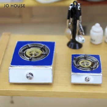 JO EV Mini gaz sobası 1: 12 Dollhouse Minyatür Modeli Dollhouse Aksesuarları