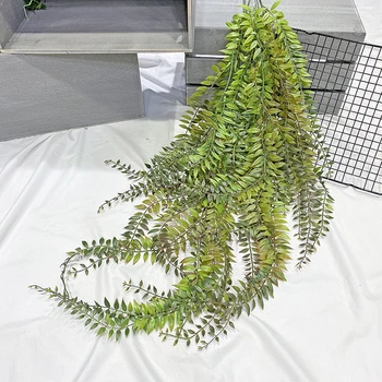 Yapay Bitki Sarmaşıklar Duvar Asılı Simülasyon Rattan Yapraklar Dalları Yeşil Bitki sarmaşık yaprağı Ev Düğün Dekorasyon Bitki Güz